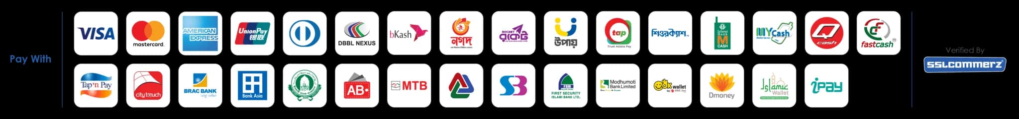 Payment methods - SSLCommerz verified