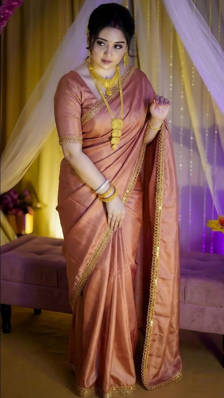 Indian Tuba Lama Silk saree