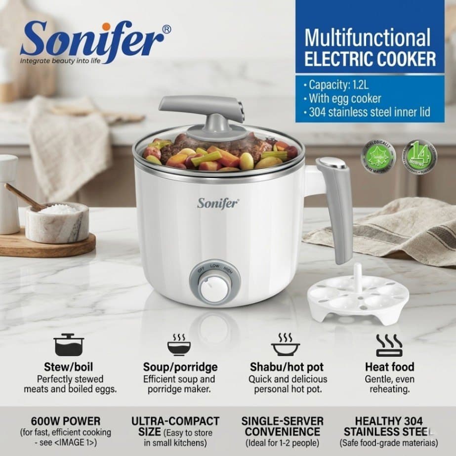 Sonifer Multifunctional Electric Cooker-