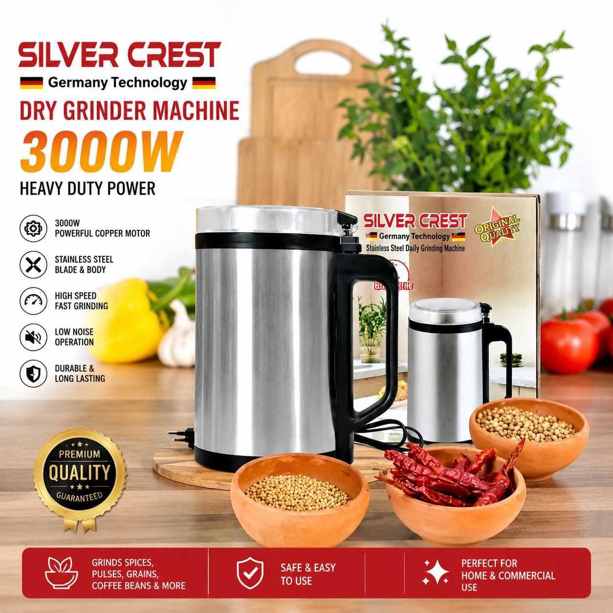 Silver Crest 3000W Heavy Duty Dry Grinder Machine