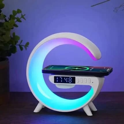G63 Smart Light Sound Speaker – Fast Charging Alarm Clock with 7-Color RGB Music Player