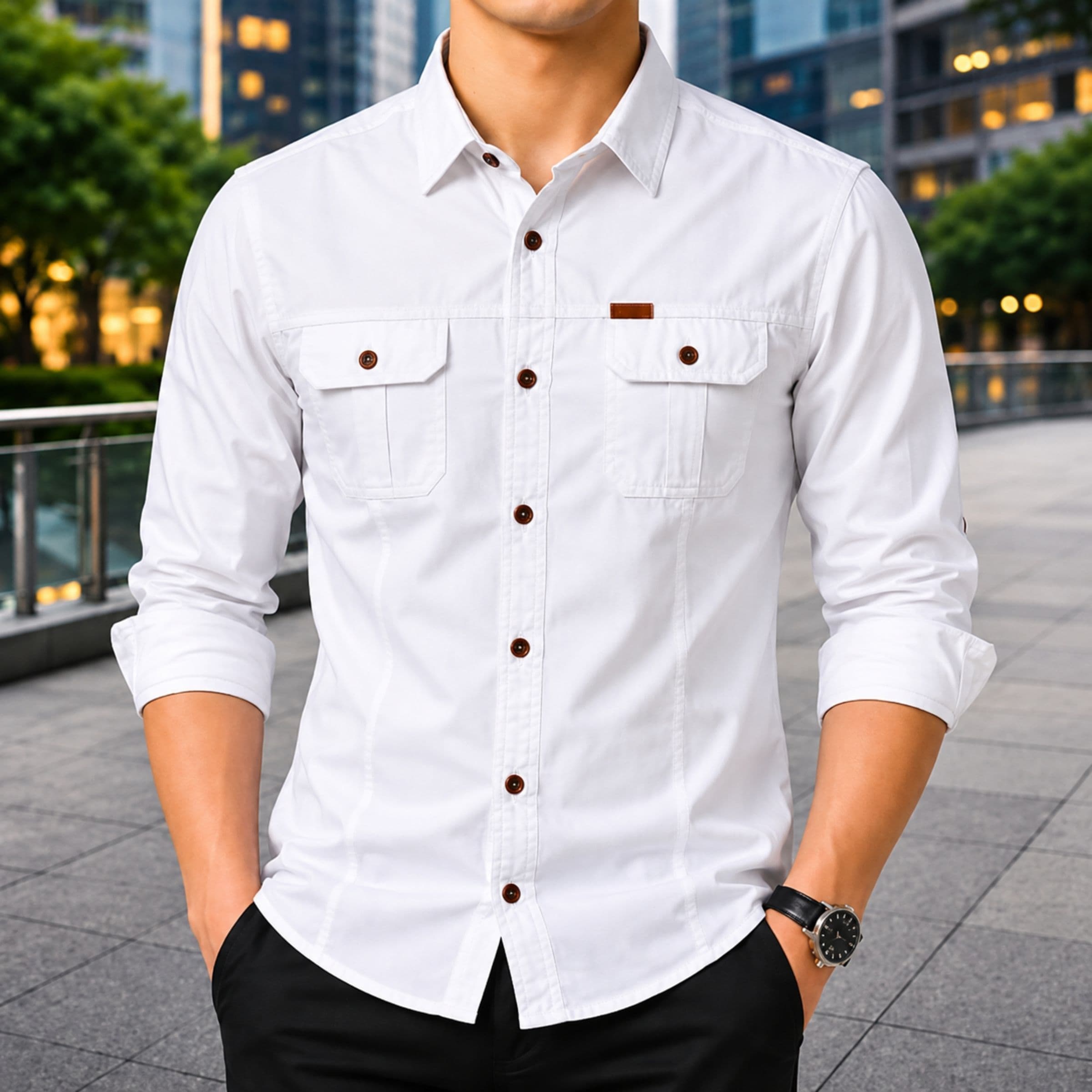 Premium Cotton Full Sleeve Panel Shirt for Men